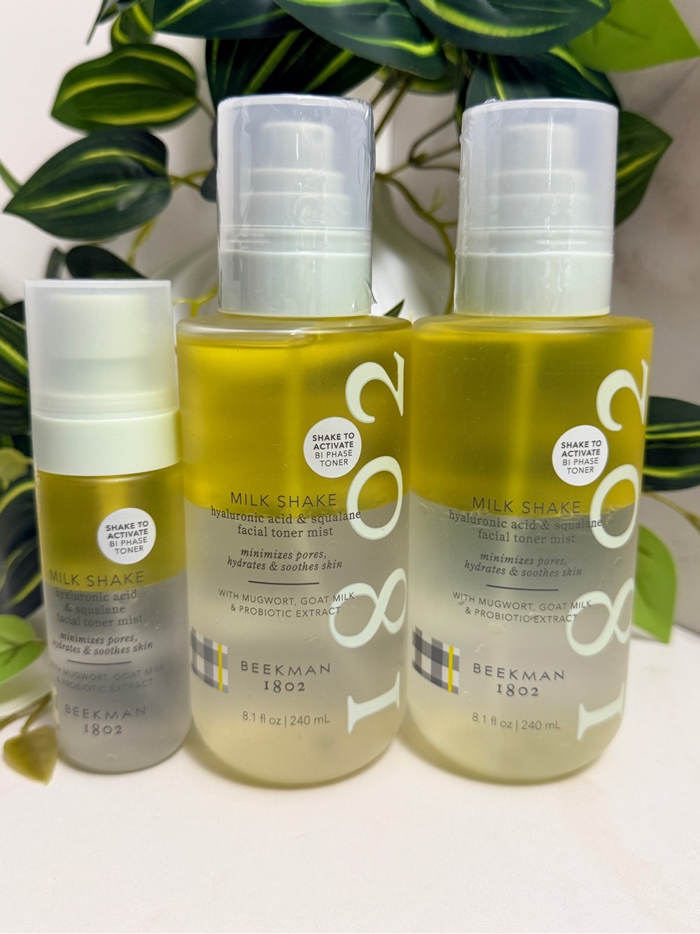 Beekman 1802 Milk Shake Facial Mist Bundle 2 Full Size + Travel Size